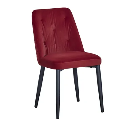 Wine Red Cloth Top Dining Chair